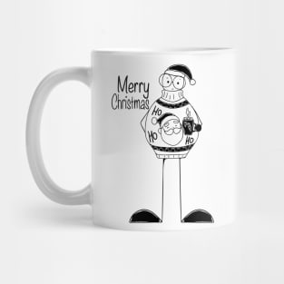 Ho Ho Ho christmas minimalist line art Mug